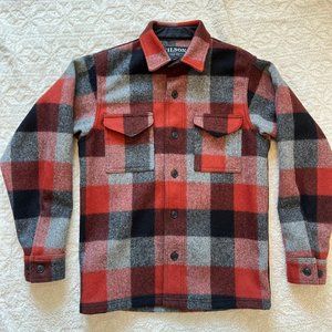 Filson Mackinaw Wool Jac Shirt | Size XS | Made in USA | Rust Plaid | Ltd Rare